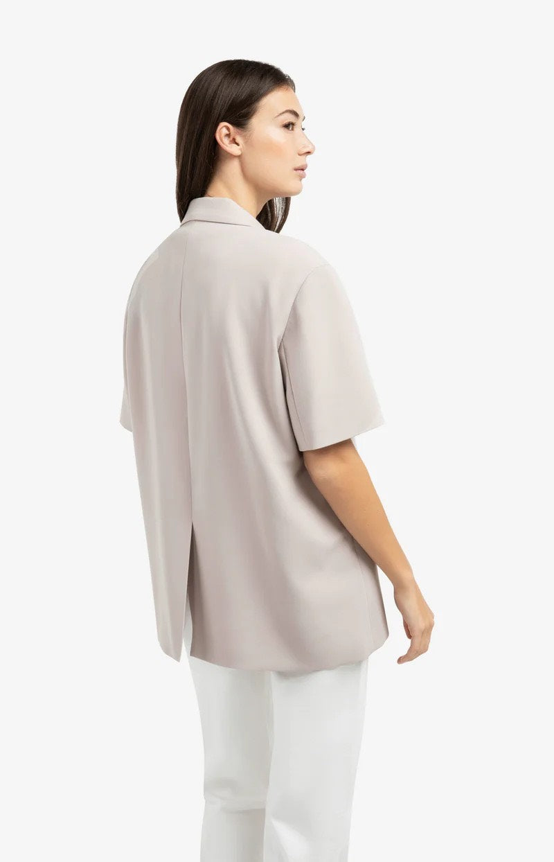 Blazer Met Korte Mouwen - Zand