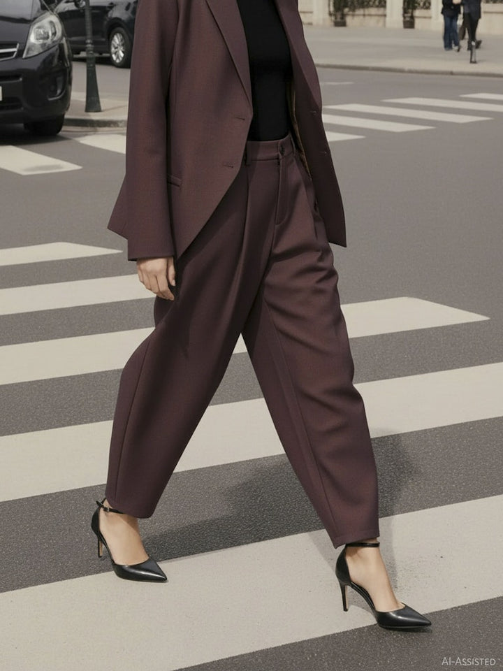 Hdmaci Ls Fitted Blazer - Bruin