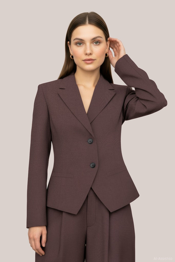 Hdmaci Ls Fitted Blazer - Bruin