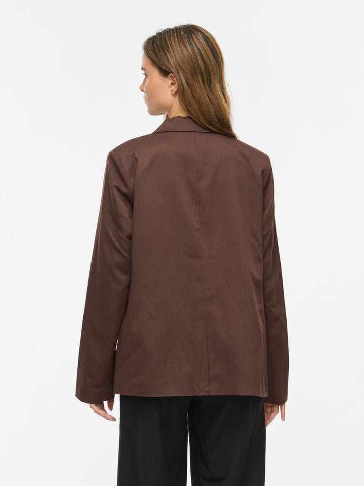 Vibella L/s Blazer - Noos - Bruin