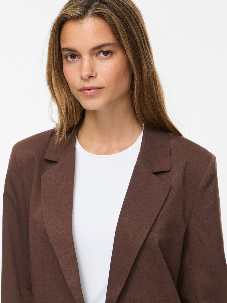 Vibella L/s Blazer - Noos - Bruin