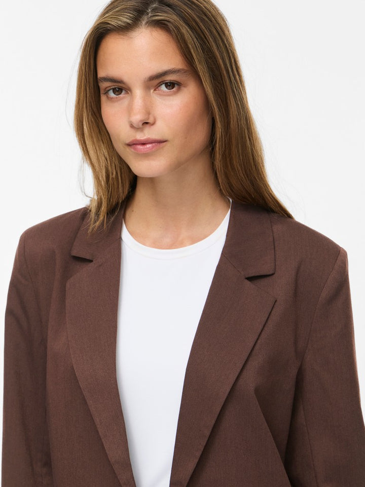 Vibella L/s Blazer - Noos - Bruin