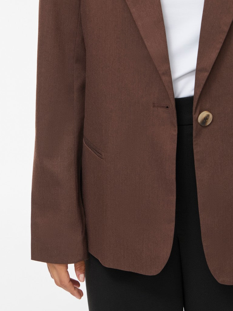 Vibella L/s Blazer - Noos - Bruin