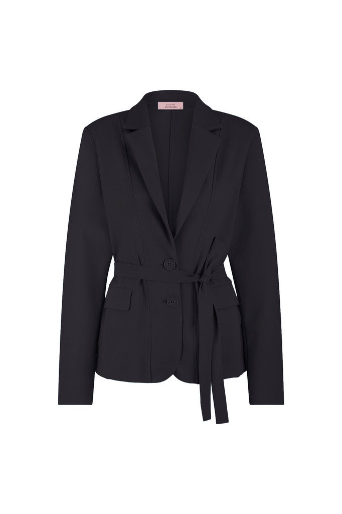 Elin Bonded Blazer - Zwart