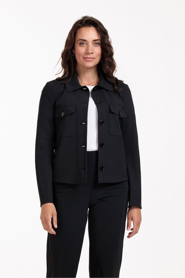 Claire Bonded Jacket - Zwart