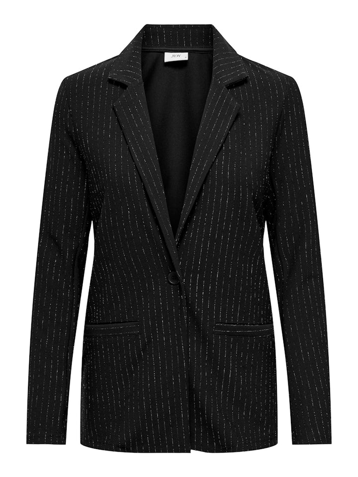 Jdymary L/s Lurex Blazer Jrs - Zwart Dessin