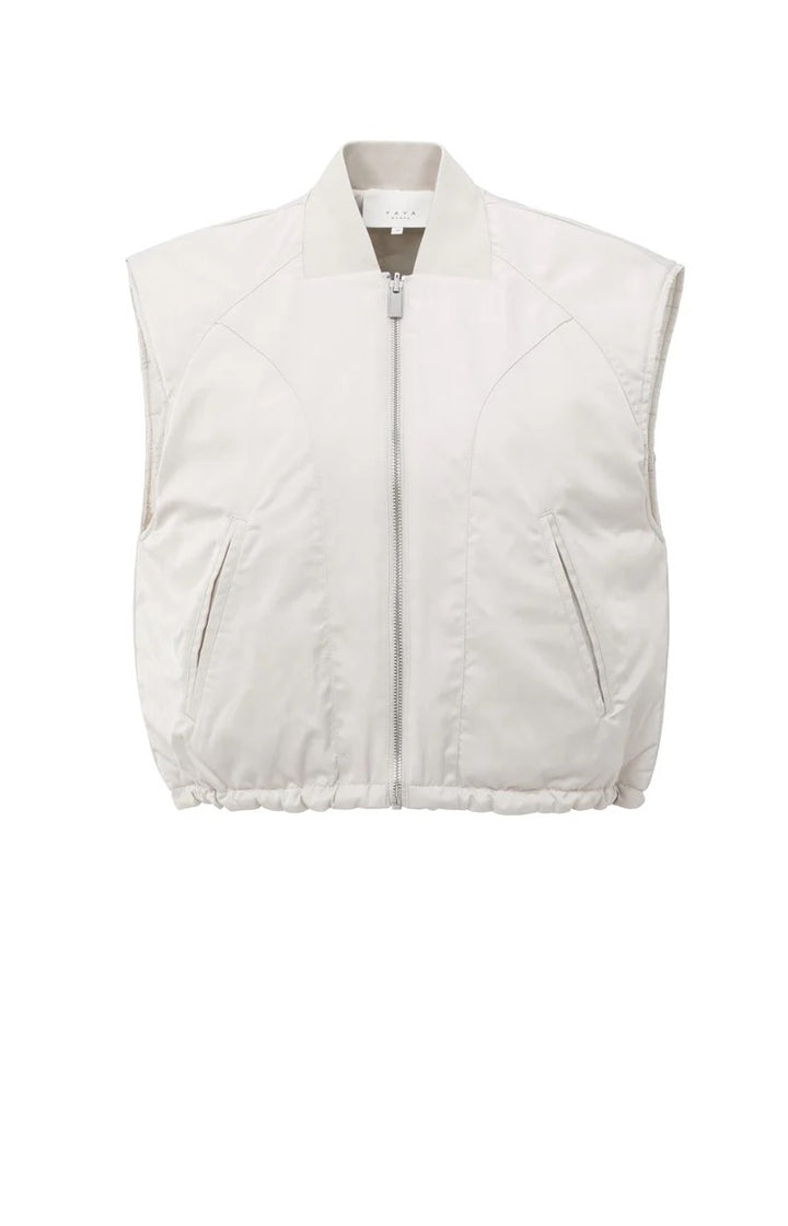 Nylon Reversible Bodywarmer - Beige