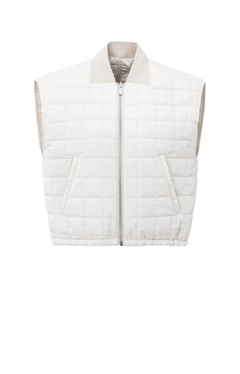 Nylon Reversible Bodywarmer - Beige