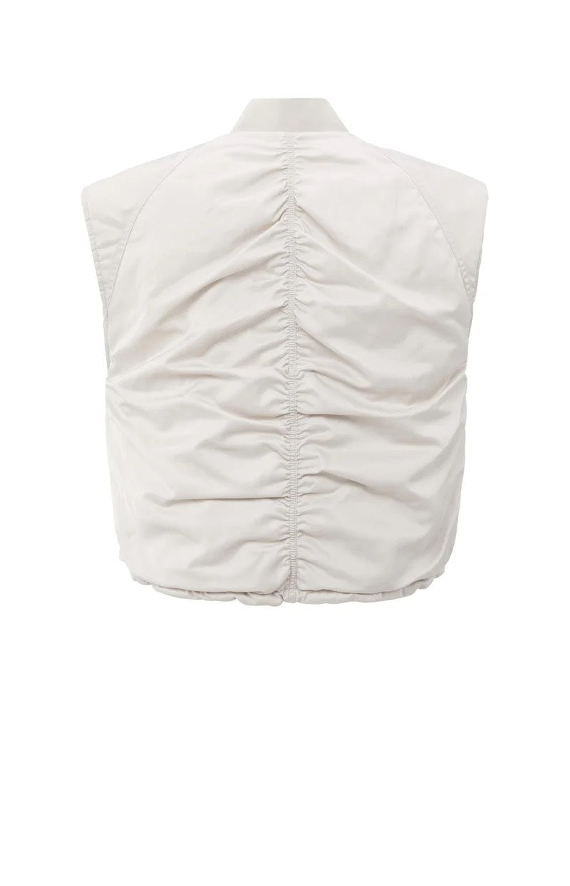 Nylon Reversible Bodywarmer - Beige