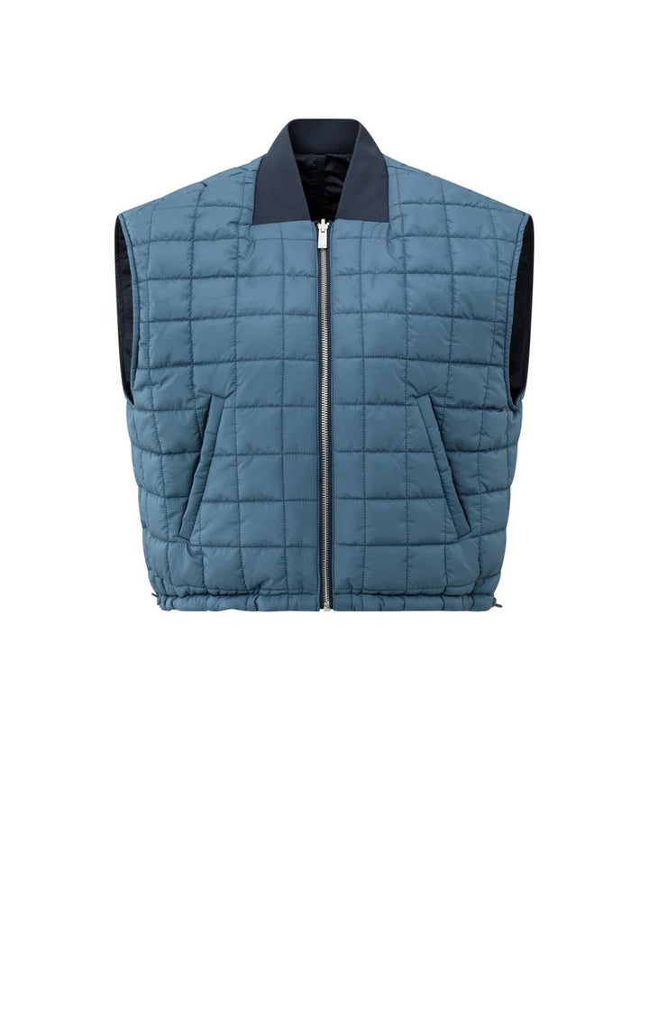 Nylon Reversible Bodywarmer - Rafblauw