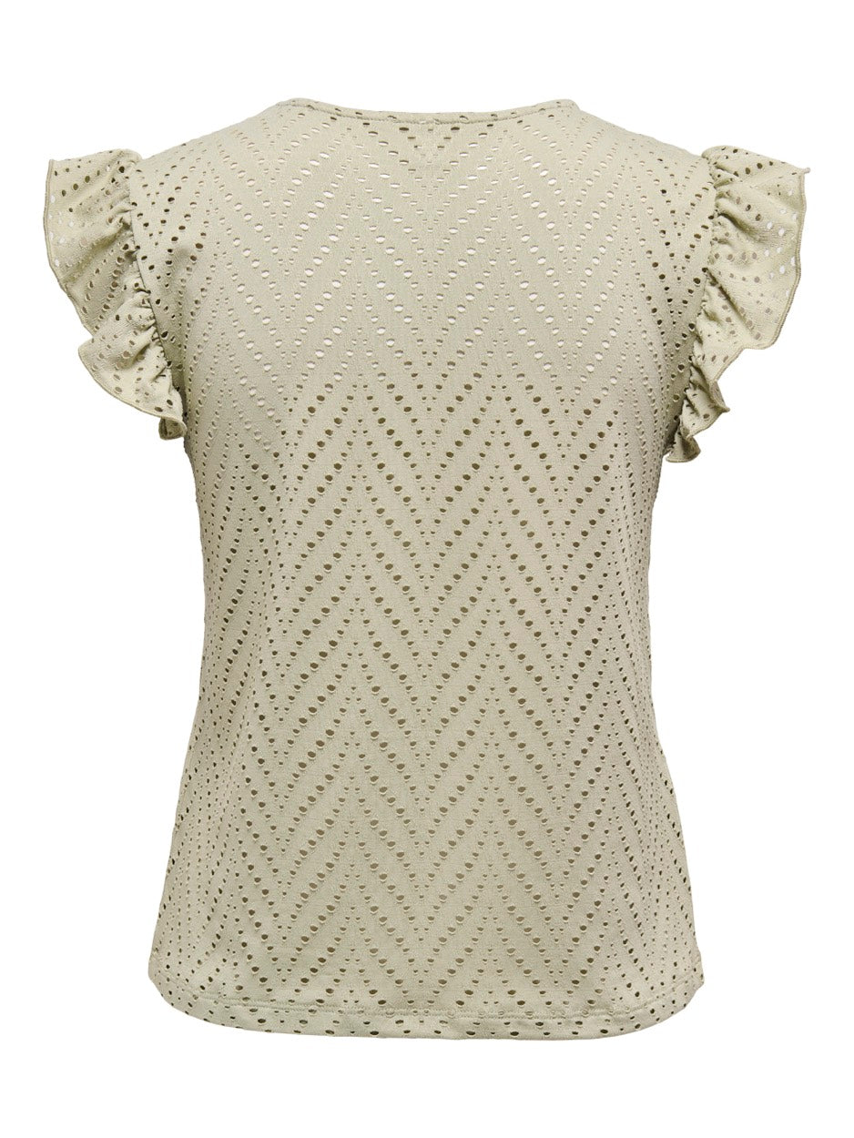 Only Smilla top olijf – dames
