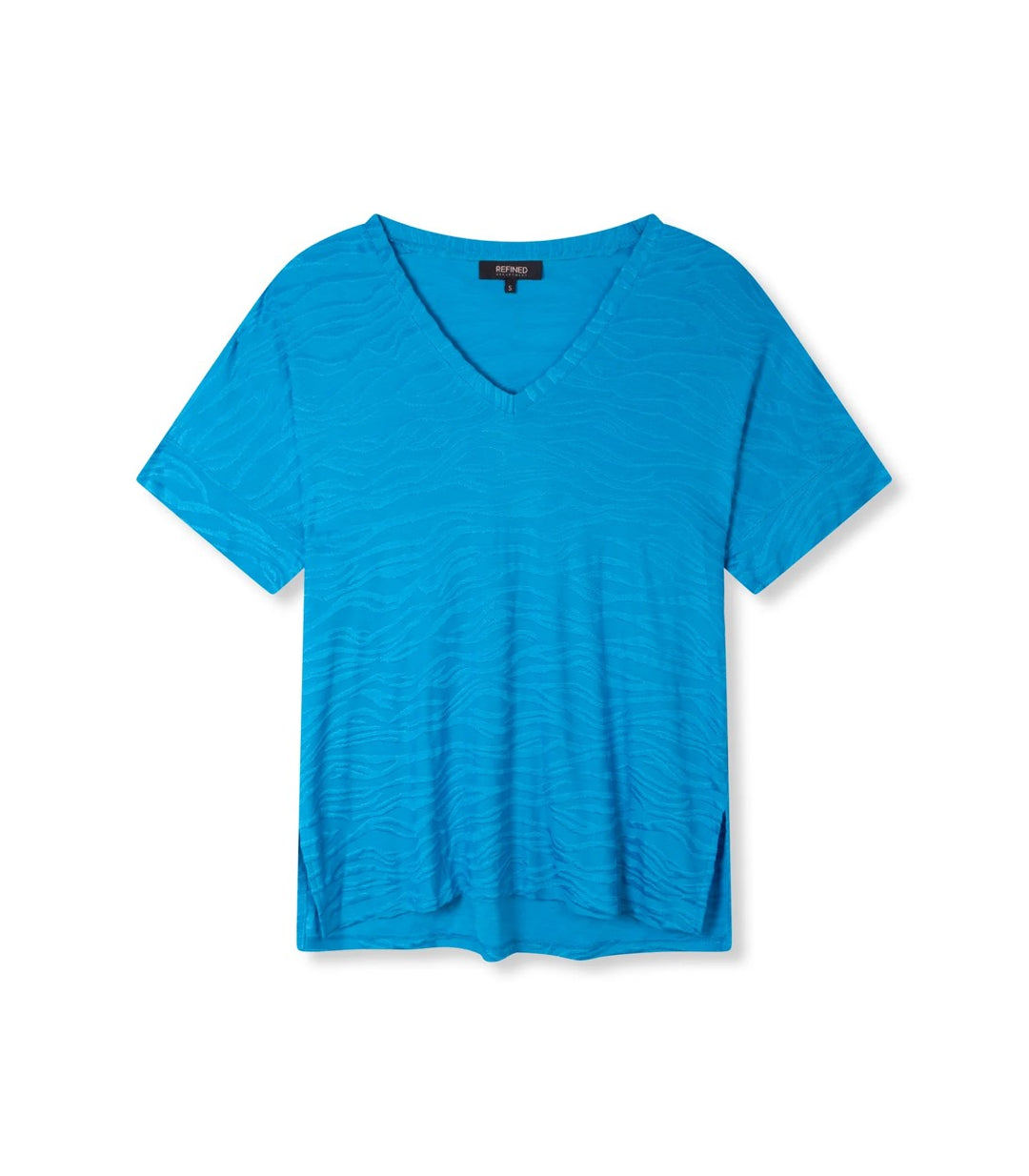 Refined department t-shirt kobalt – dames