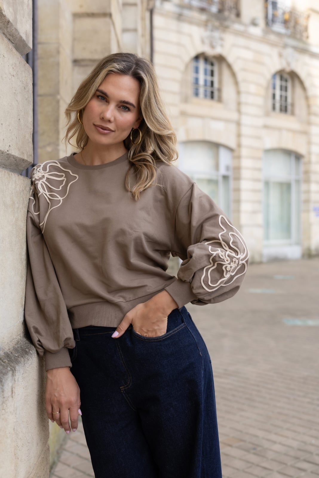 Elvira Casuals E4 26-045 Liore sweater dames licht bruin