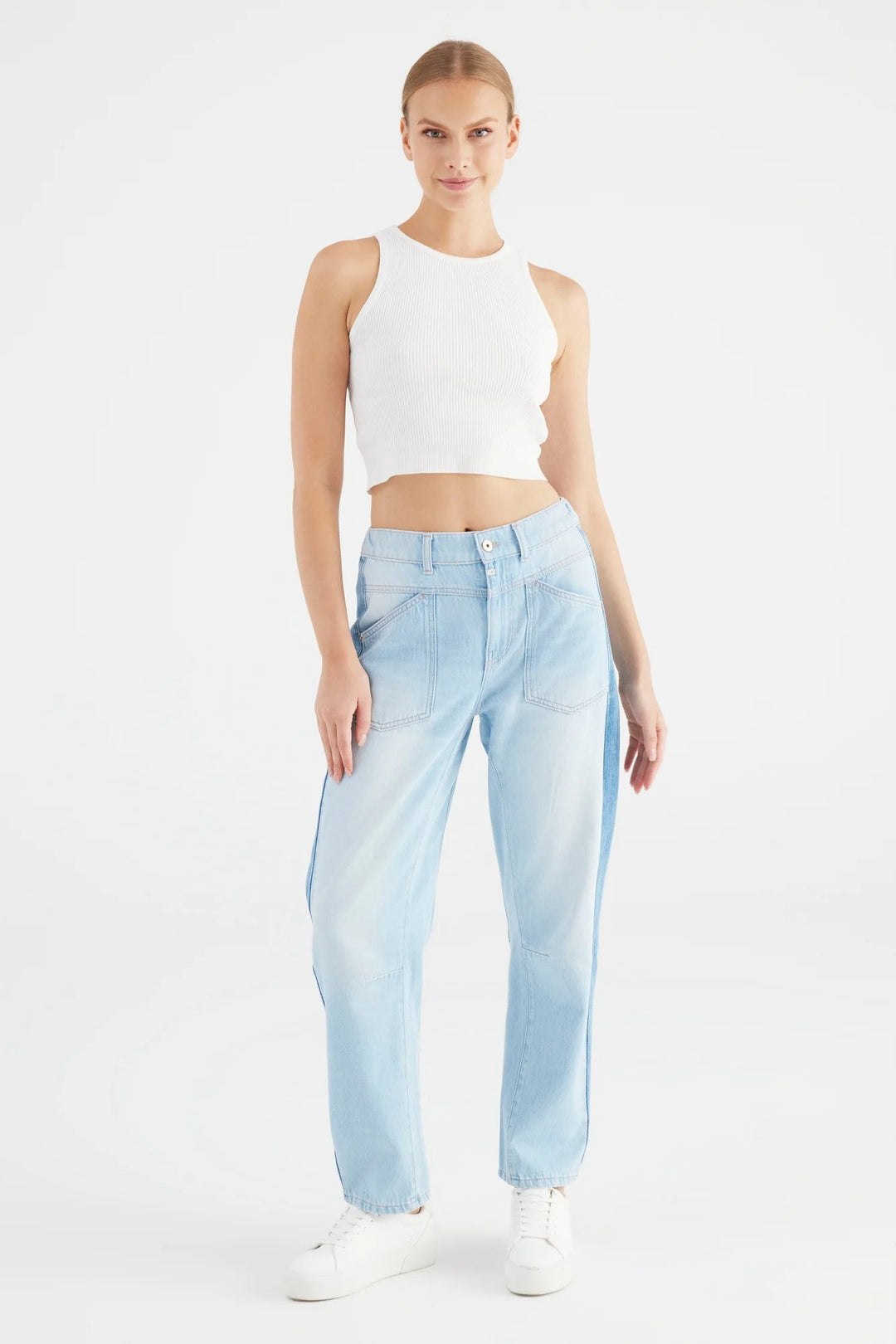 COJ Selena jeans loose fit dames – blue denim