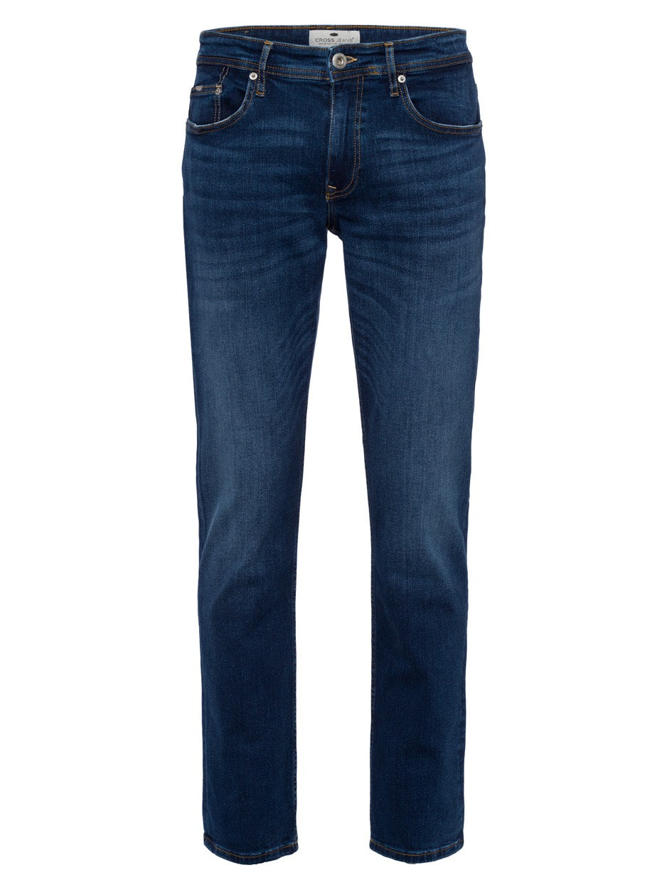 Cross Jeans Dylan E 195-130 jeans regular-straight fit heren - Blue Denim - 34