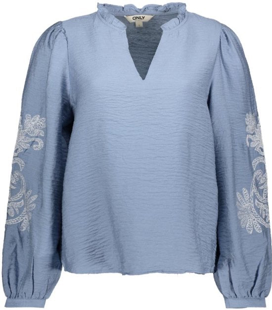 Only New Malou lichtblauwe top l/m dames