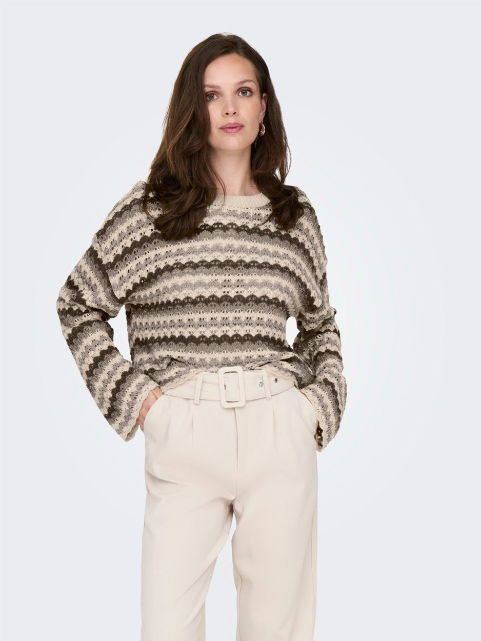 Only trui dames grijs dessin – Asa 15339609
