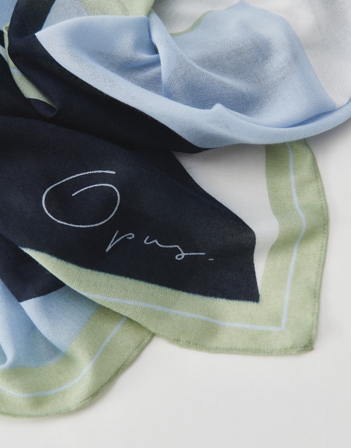 Arhone Scarf 10386912997100 - Blauw Dessin