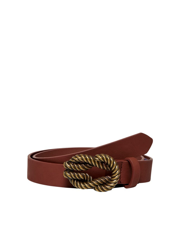 Onlbelen Pu Cord Buckle Jeans Belt - Cognac
