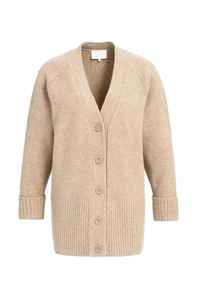 YAYA Women 01-010178-610 vest gebreid dames beige