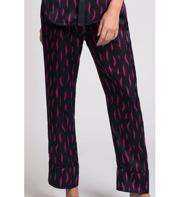 Only Alvira lange broek dames blauw dessin