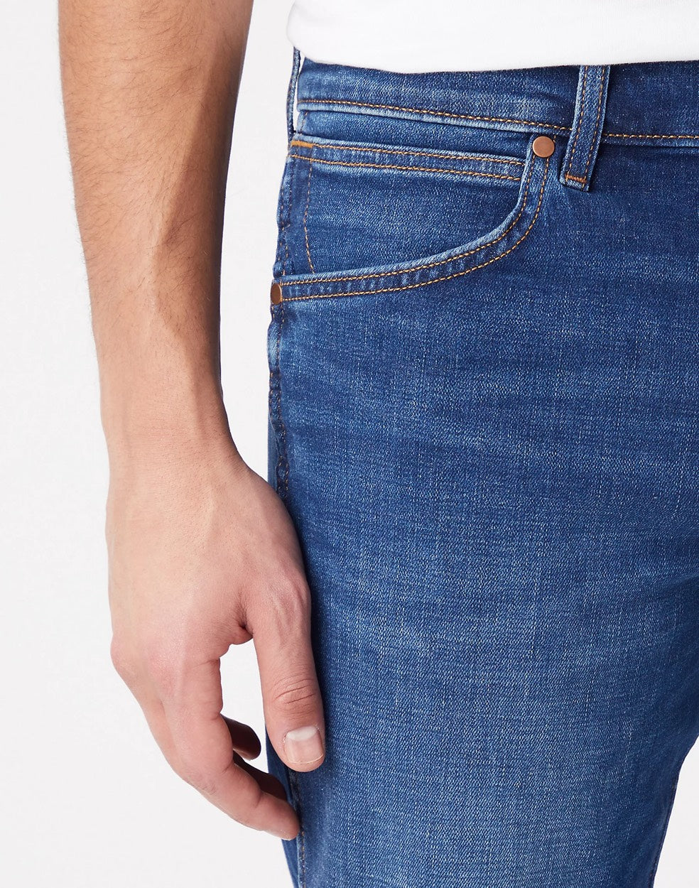 Wrangler Greensboro W15QCJ027 jeans – heren - Blue Denim - L34