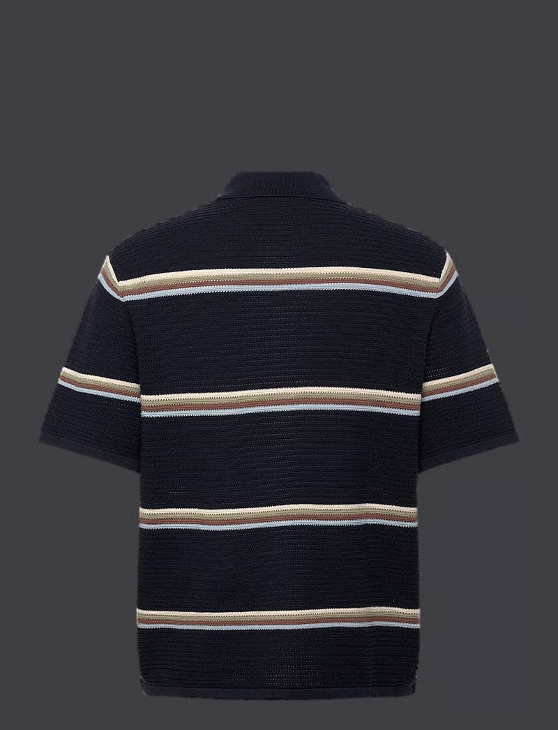 Jack & Jones overhemd k/m heren blauw dessin