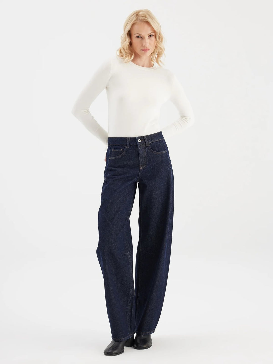 COJ Clara jeans low croth-baggy fit blue denim – dames - L32