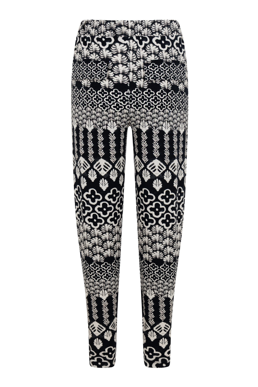 Elvira Casuals e2 25-063 lange broek dames zwart dessin