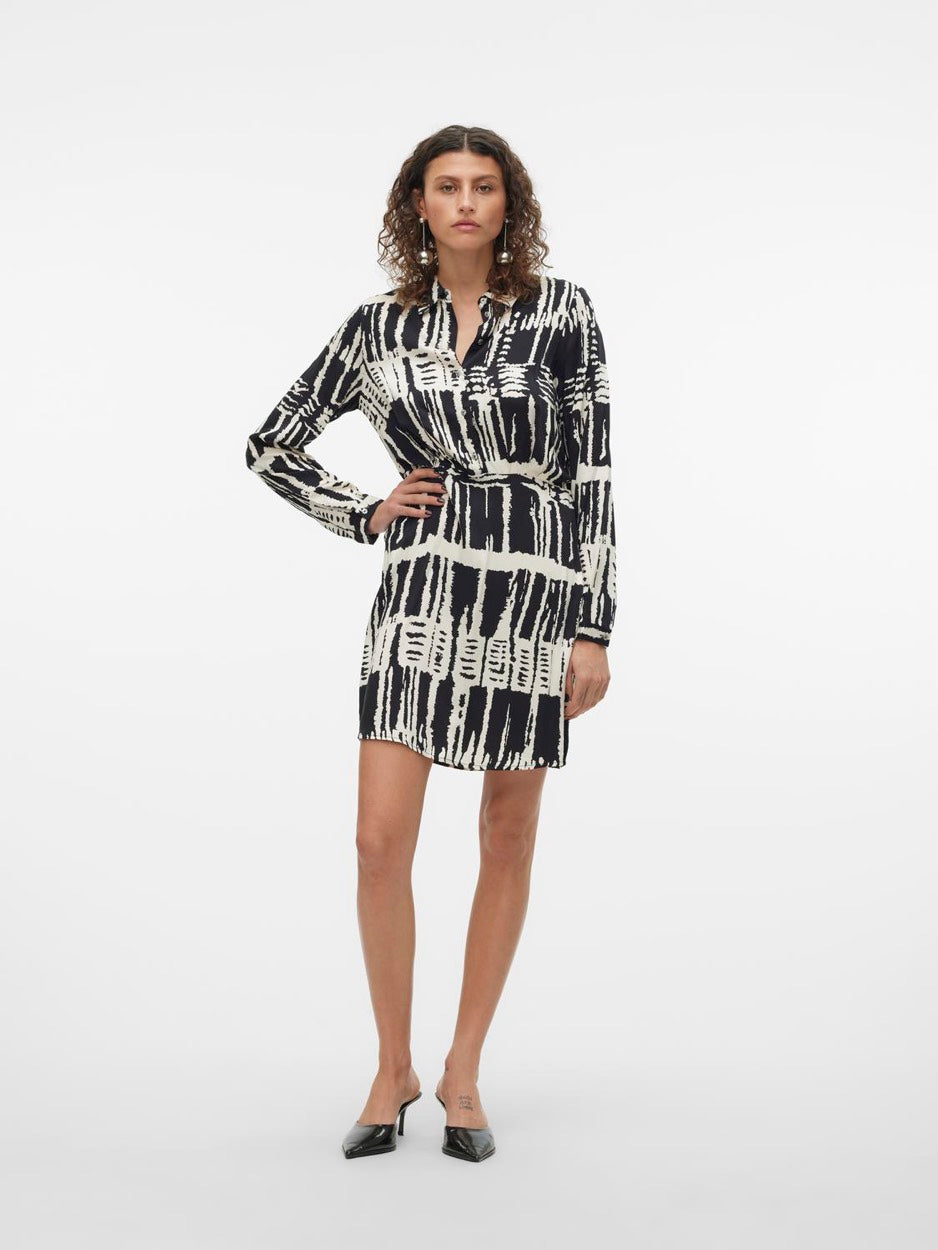 VERO MODA 10314848 Cindy jurk kort dames zwart dessin