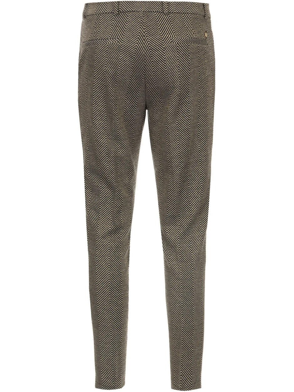 Elvira Casuals E5 24-028 lange broek dames zwart dessin