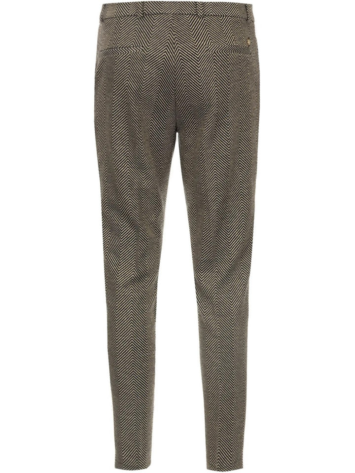 Elvira Casuals E5 24-028 lange broek dames zwart dessin