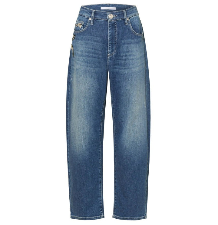 MAC women 3110 Danny glitter jeans low croth-baggy fit blue denim