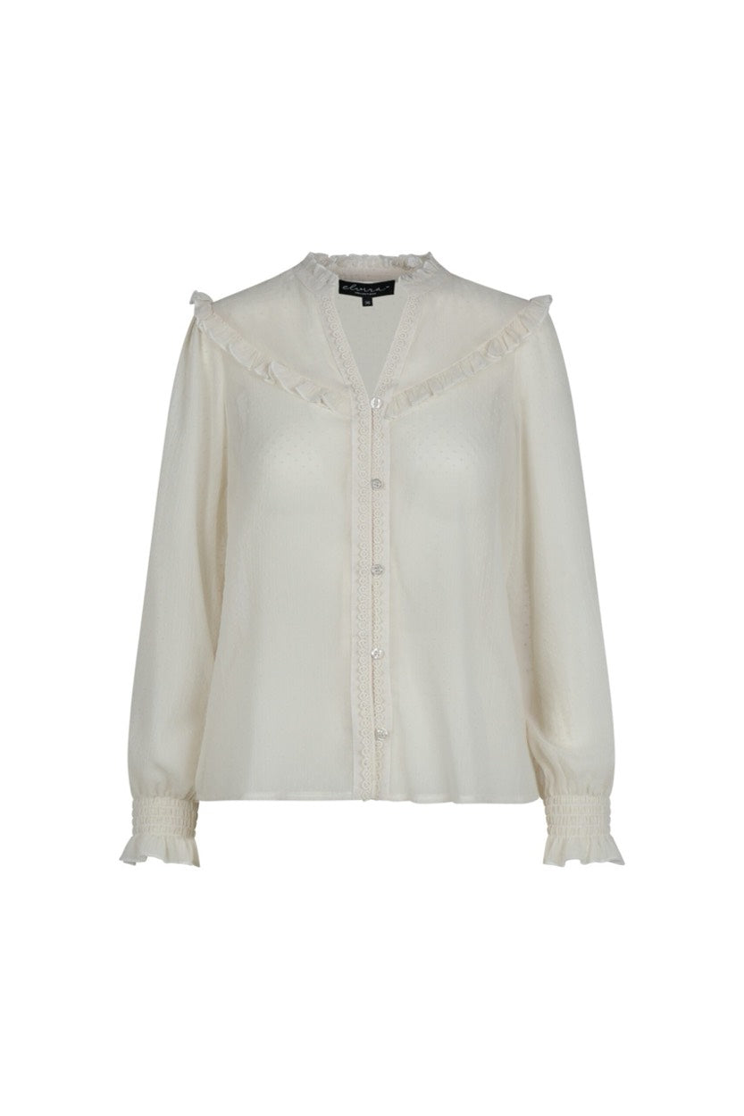 Elvira Casuals blouse l/m dames ecru – E5 25-038 Jolene