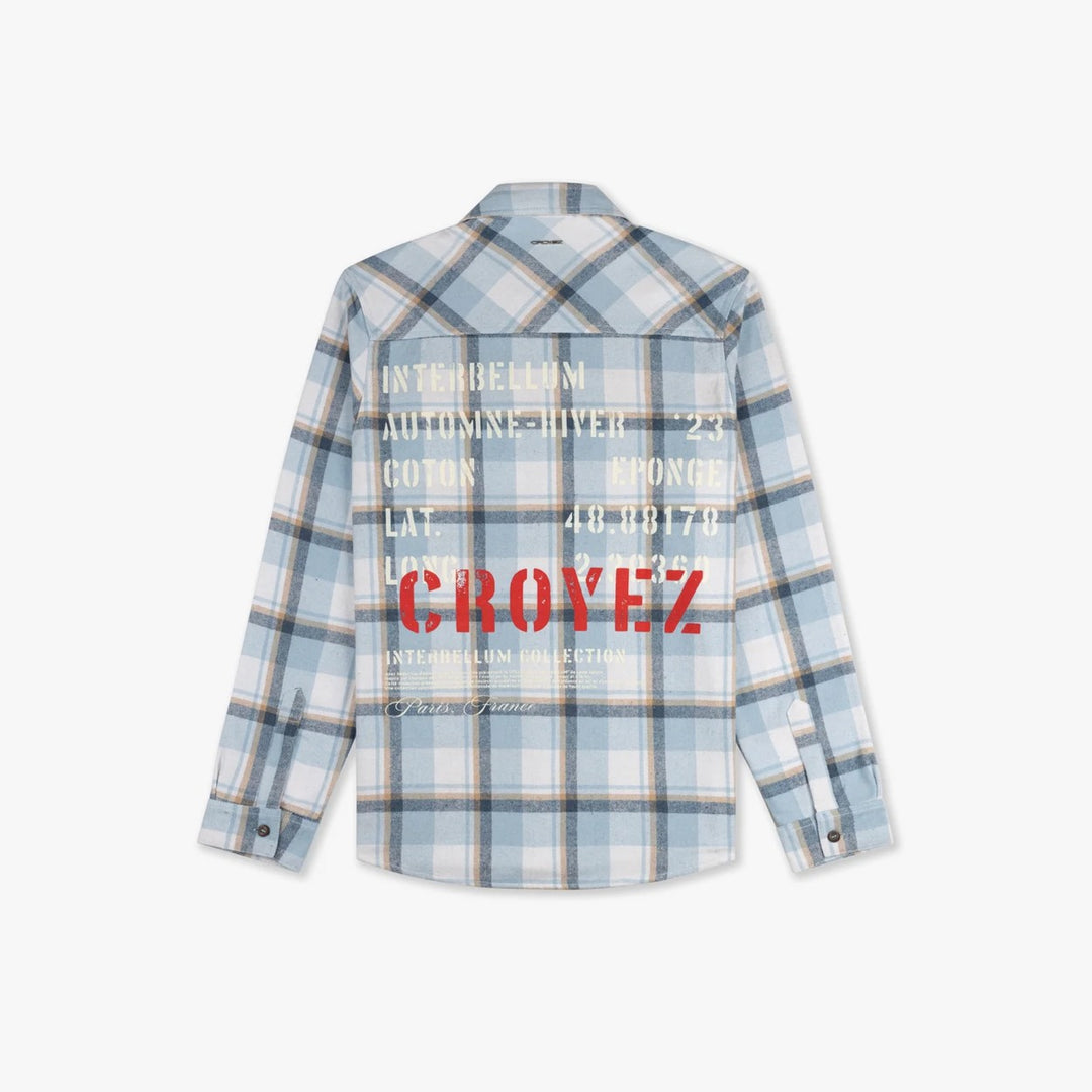 Croyez CR1-AW23-15 overhemd l/m heren – blauw dessin