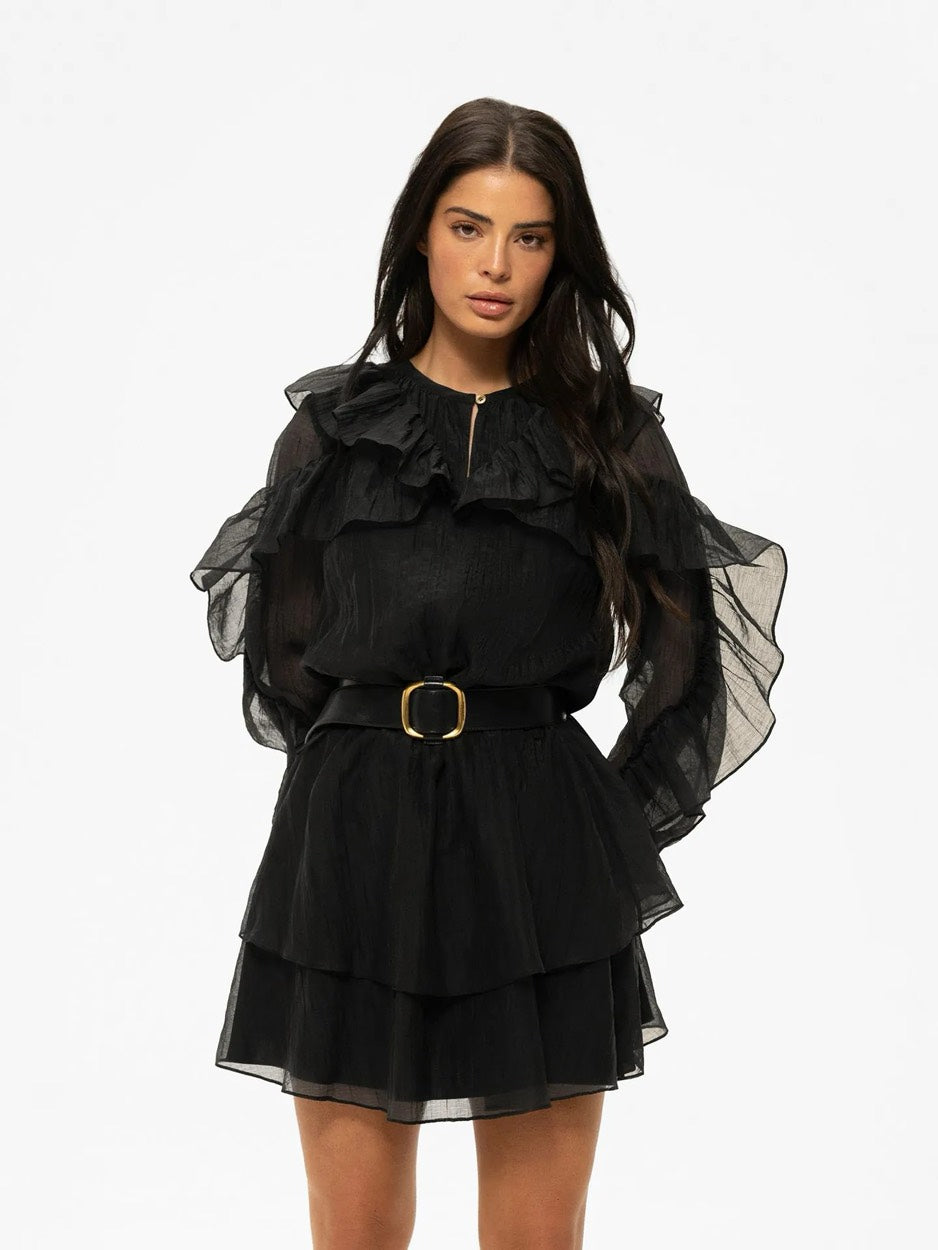 Nikkie N 5-291 2602 jurk kort dames – zwart