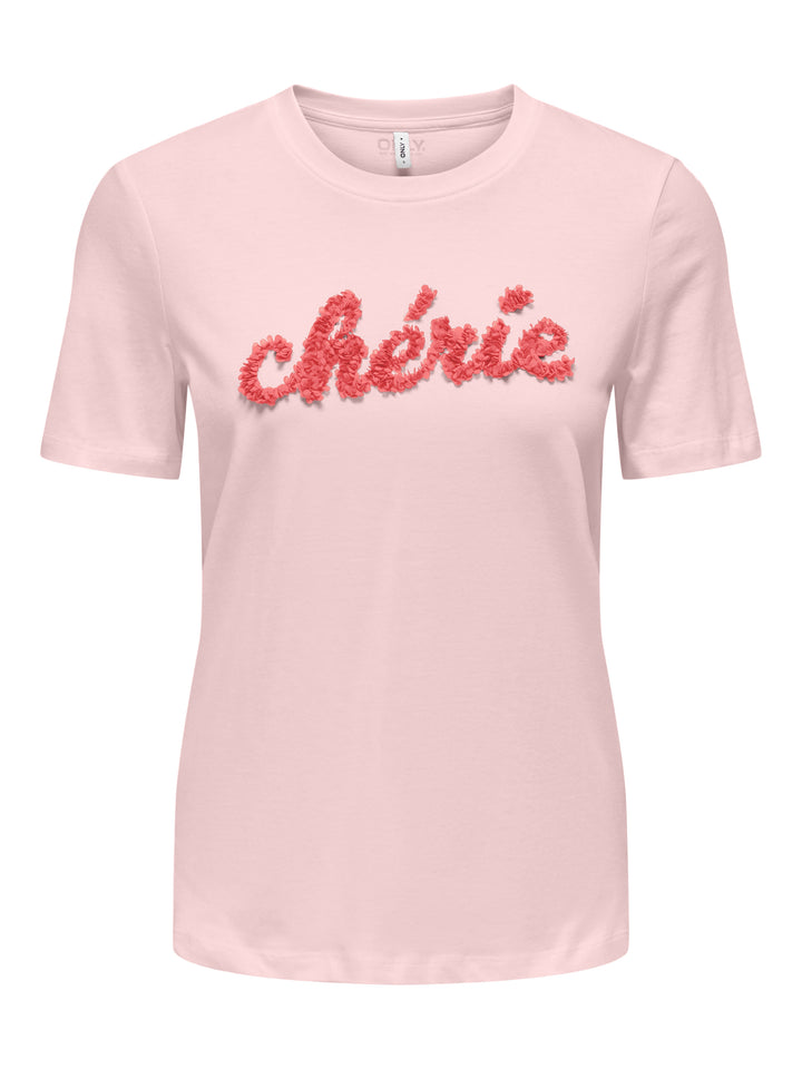 Only 15324070 Lucia t-shirt roze – dames