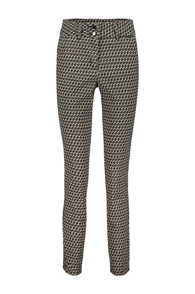 Red Button lange broek dames zwart dessin – 4389