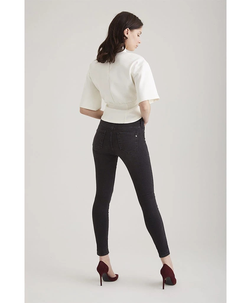 COJ Sophia jeans skinny fit dames – black denim - L32