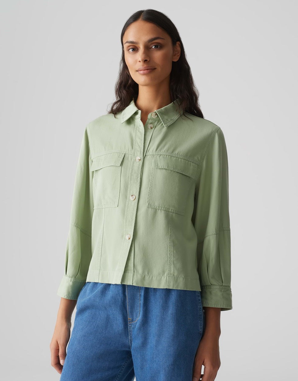 Opus Fadelia blouse l/m olijf – dames