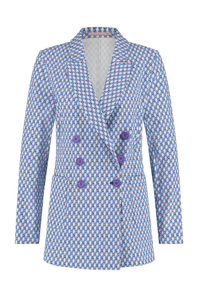 Studio Anneloes 08601 Milano blazer dames – paars dessin