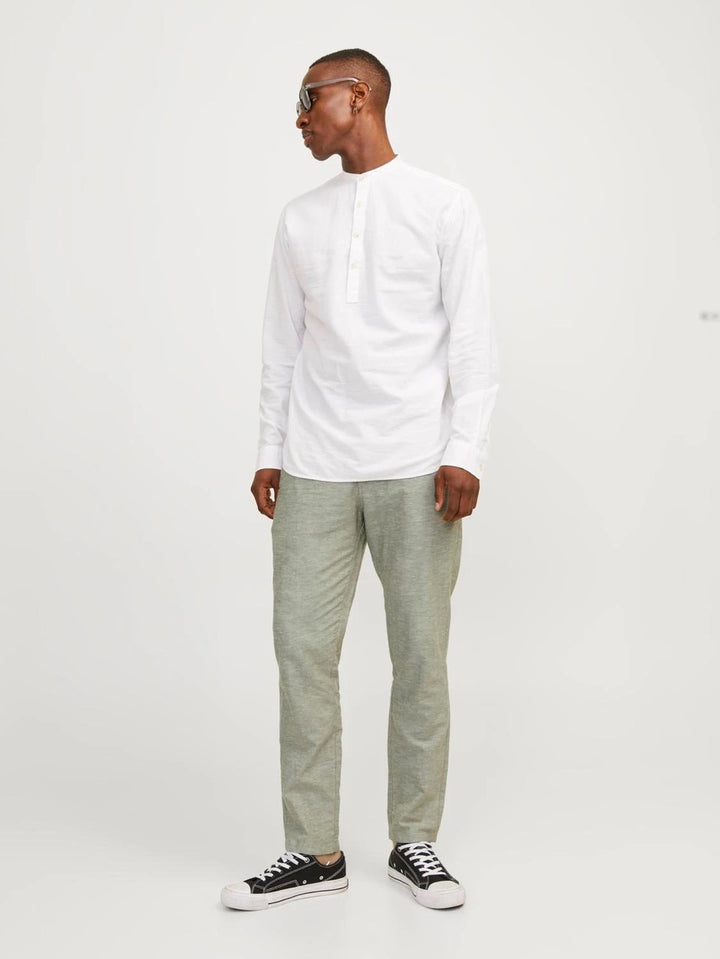 Jpstace Jjsummer Linen Blend Pant S - Olijf