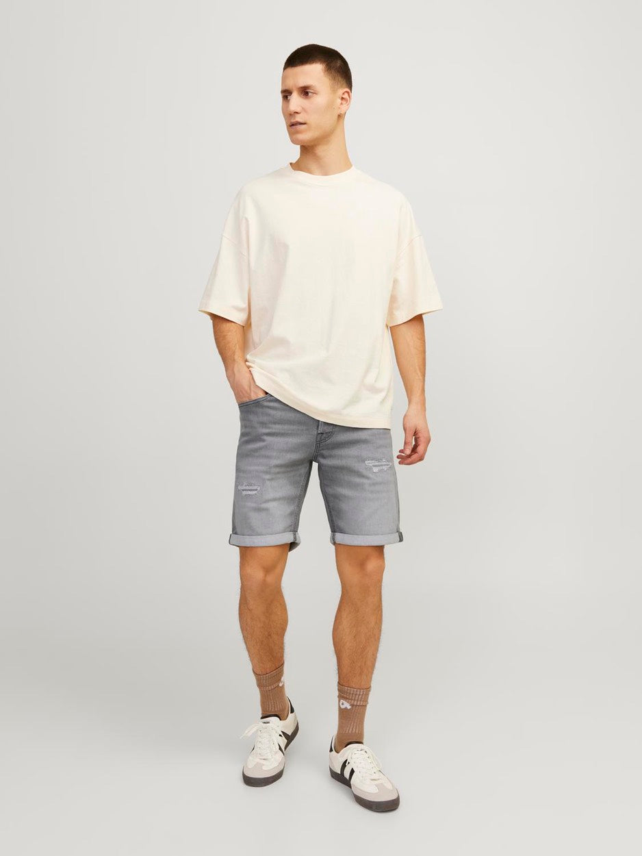 Jjirick Jjicon Shorts Ge 380 I.k Ss - Grey Denim