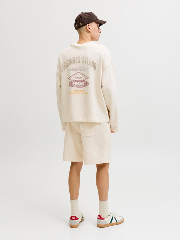 Jpstkarl Norrebro Sweat Shorts Reg Sn - Ecru