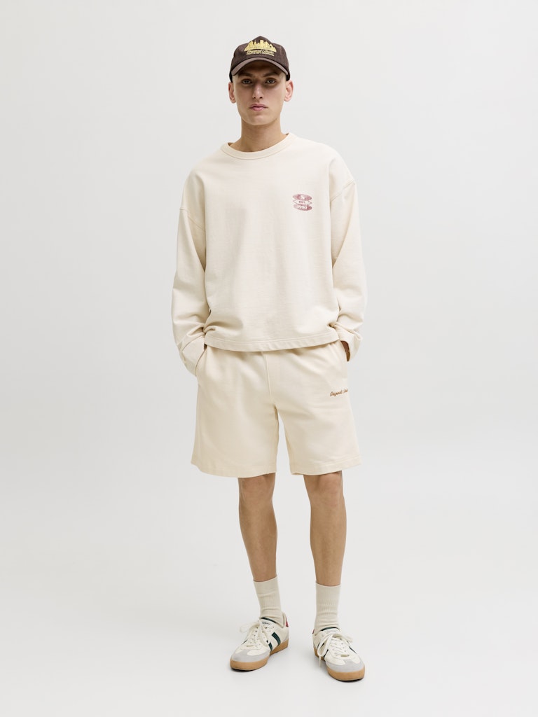 Jpstkarl Norrebro Sweat Shorts Reg Sn - Ecru