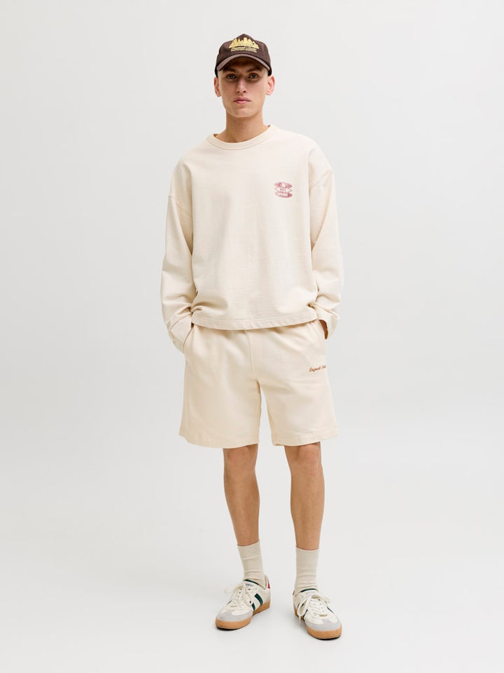 Jpstkarl Norrebro Sweat Shorts Reg Sn - Ecru