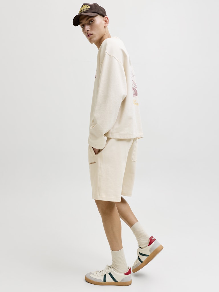 Jpstkarl Norrebro Sweat Shorts Reg Sn - Ecru