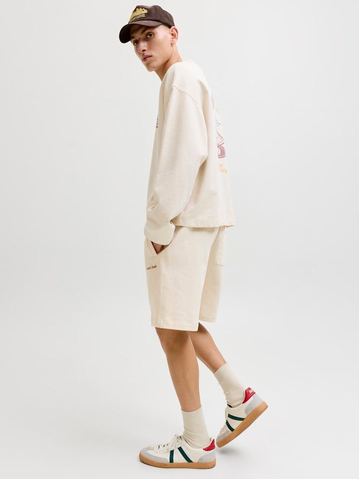 Jpstkarl Norrebro Sweat Shorts Reg Sn - Ecru