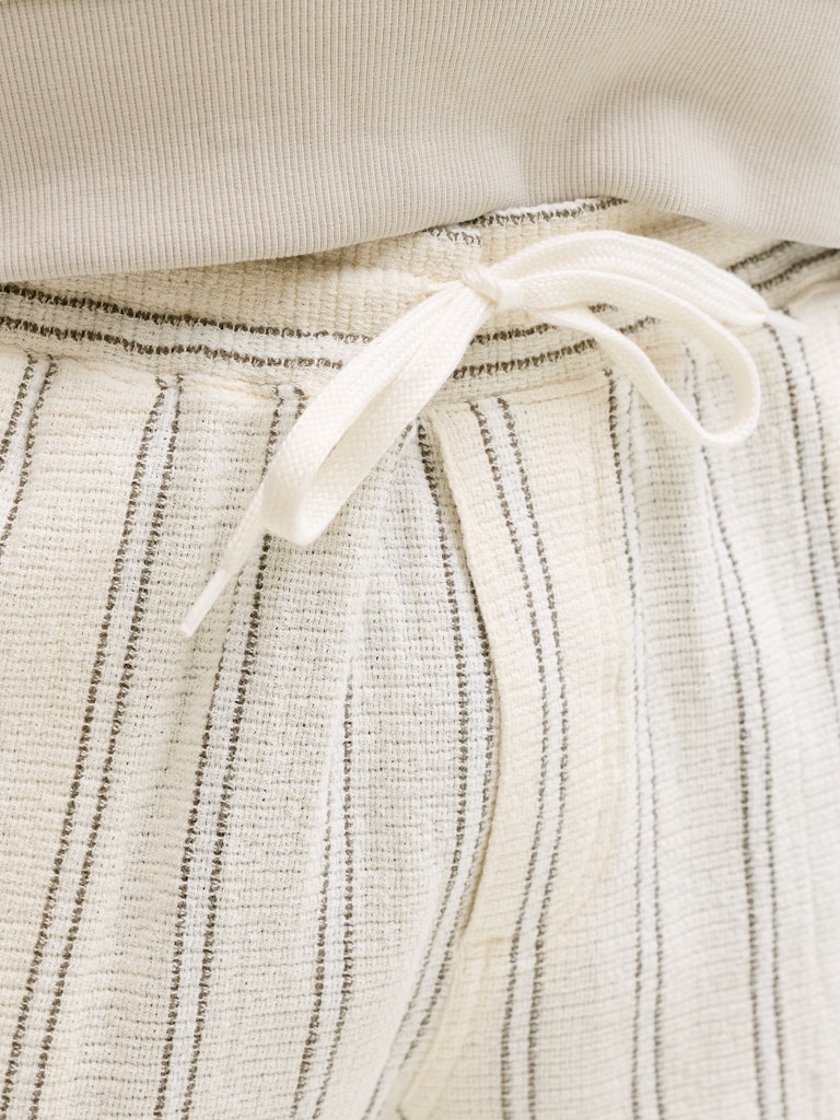Jpstjaiden Coba Stripe Jog Shorts Reg Sn - Ecru Dessin