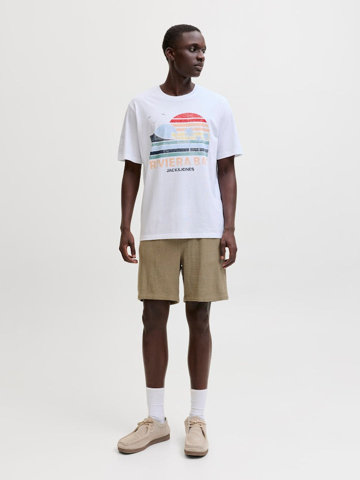 Jpstjaiden Coba Stripe Jog Shorts Reg Sn - Groen